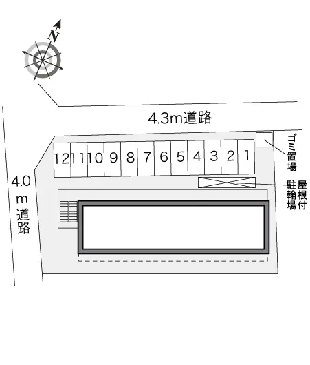 ★手数料０円★北九州市小倉北区明和町　月極駐車場（LP）